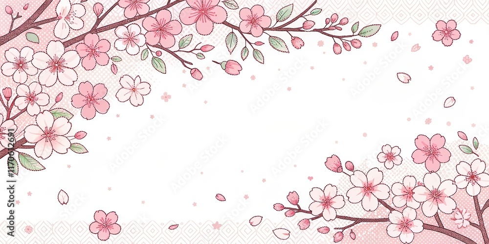 abstract pixel art cute beautiful flowers cherry blossoms illustration background abstract pixel art cute beautiful flowers cherry blossoms illustration background