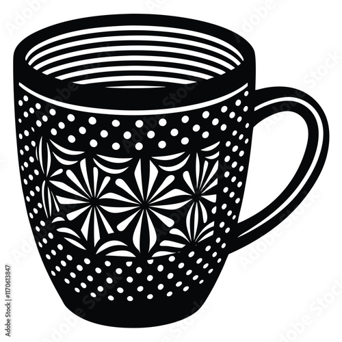 Fantastic pattern coffee mug vector file  