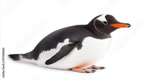 
Gentoo penguin isolated on white background.Penguin Awareness Day. photo