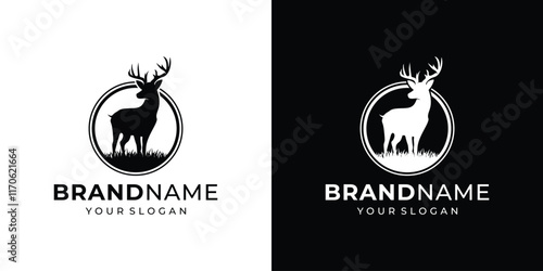 Deer Logo vector, very suitable for products or services related to nature, such as nature tourism, hunters, and many others.