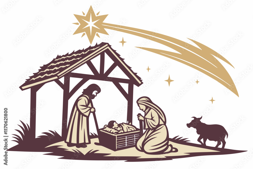 Obraz premium nativity scene with jesus