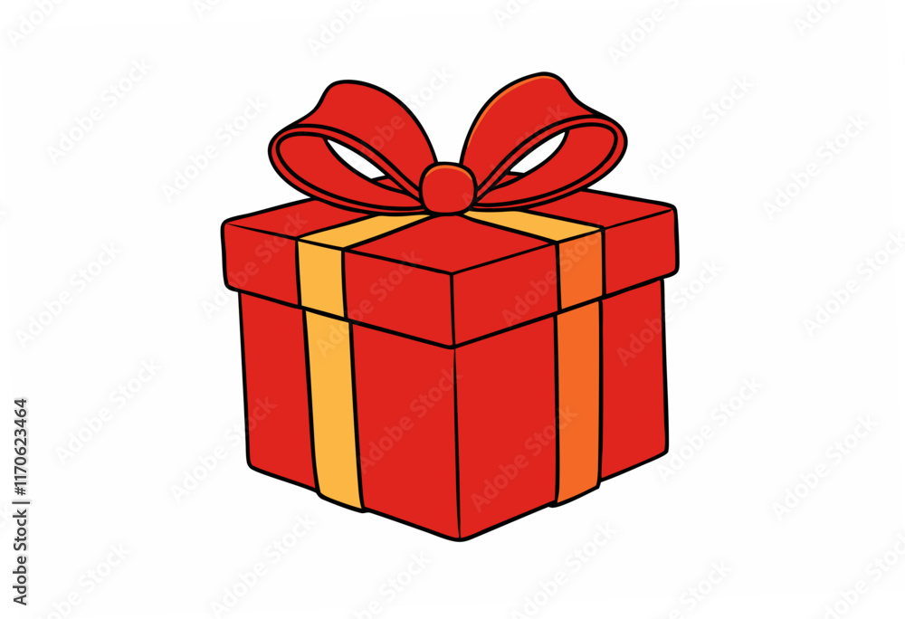 Obraz premium red gift box