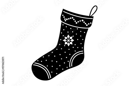 christmas sock isolated