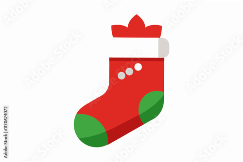 christmas sock isolated on white