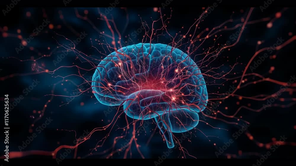 A vibrant depiction of the brain surrounded by dynamic energy flows, symbolizing thought, creativity, and neural processes. A vibrant depiction of the brain surrounded by dynamic energy flows, symbolizing thought, creativity, and neural processes.