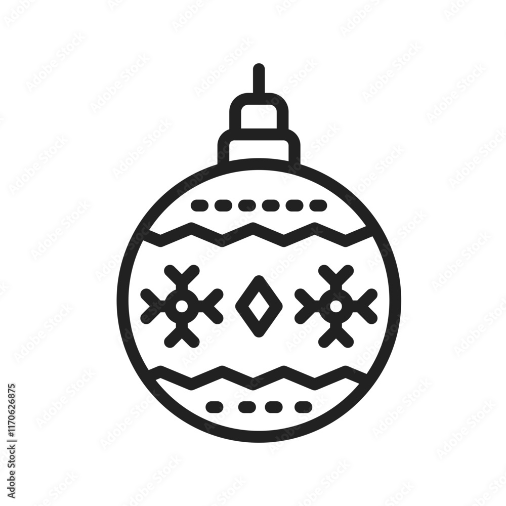Christmas Ball icon vector image. Suitable for mobile apps, web apps and print media.