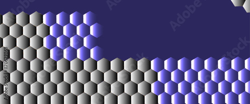 Web Panoramic image of wavy hexagonal 