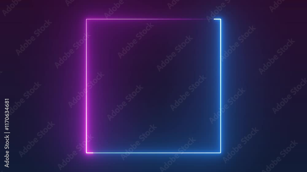 Abstract neon glowing frame background. neon rectangle frame. Abstract neon glowing frame background. neon rectangle frame.