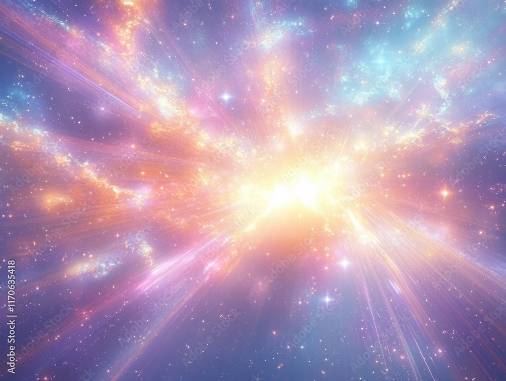 Sparkling Radiant Light Background Abstract Art Dreamy Cosmic Sparkling Radiant Light Background Abstract Art Dreamy Cosmic