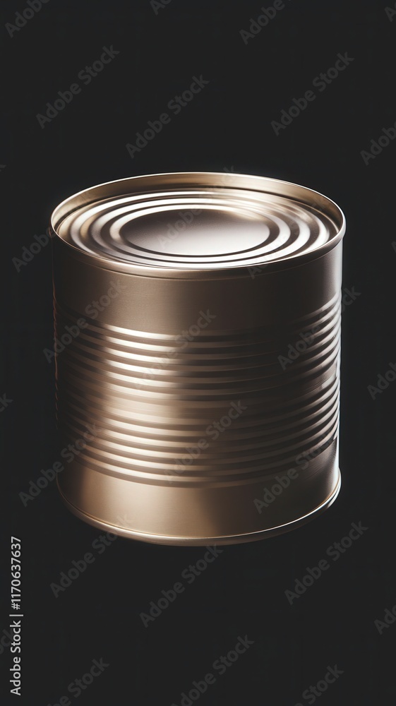 Cinematic Shot of a Blank Tin Can - Isolated Metal Object in Dramatic Lighting Cinematic Shot of a Blank Tin Can - Isolated Metal Object in Dramatic Lighting