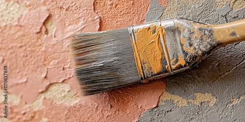 A close-up of a paintbrush applying fresh color to a window frame.