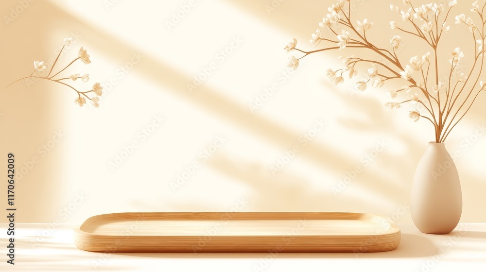 Minimalist Vase with Pampas Grass in Soft Neutral Tones Minimalist Vase with Pampas Grass in Soft Neutral Tones