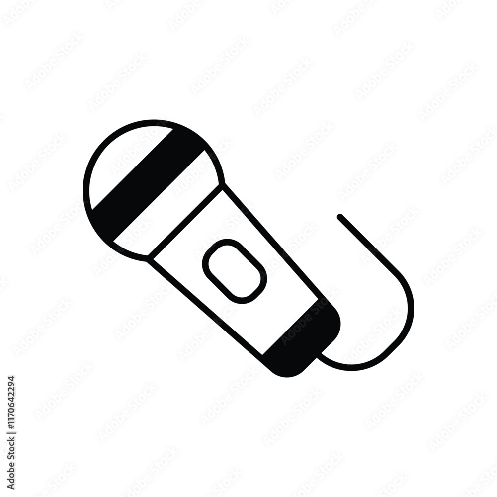 Microphone vector icon stock illustration Microphone vector icon stock illustration