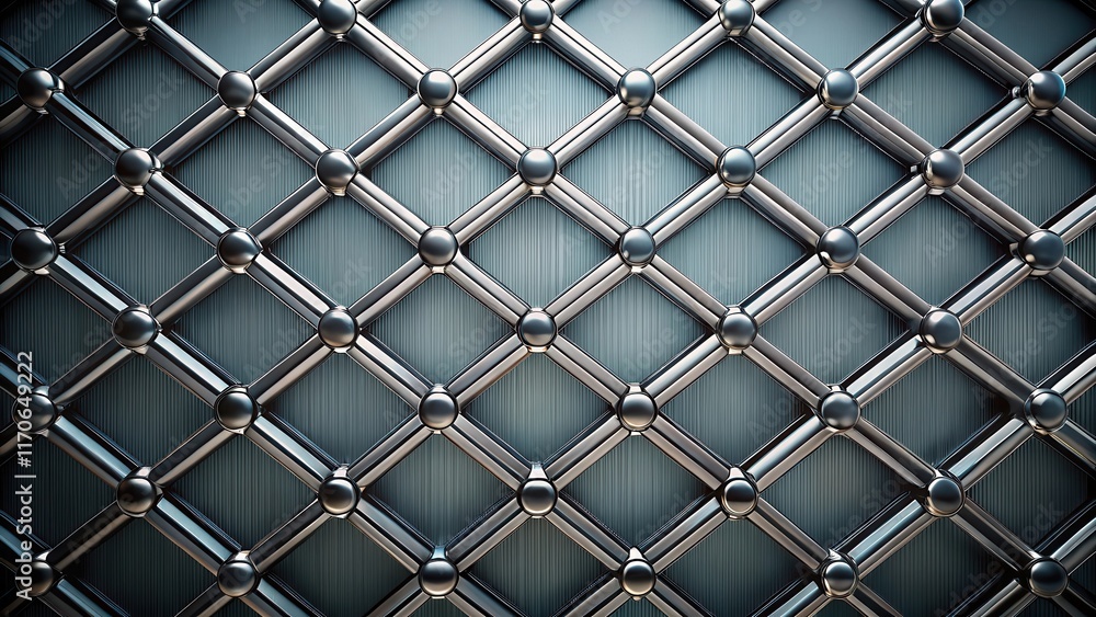 Metallic lattice structure on dark grey background with subtle gradient, abstract, dark grey Metallic lattice structure on dark grey background with subtle gradient, abstract, dark grey