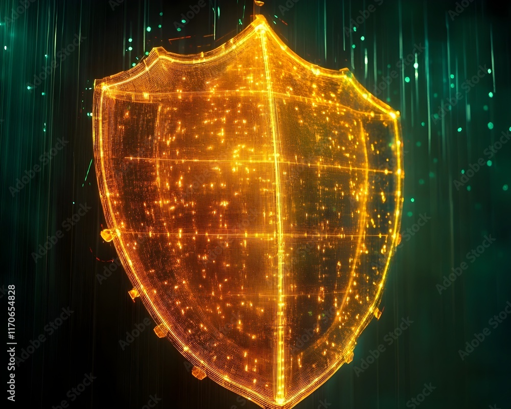 Fototapeta premium Digital Shield: Cyber Security and Data Protection