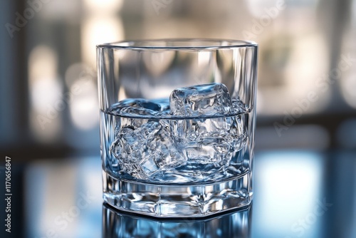 Wallpaper Mural Refreshing Iced Water in Glass Crystal Clear Cubes Cool Drink Torontodigital.ca