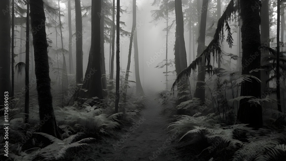 Fototapeta premium Forest in the fog