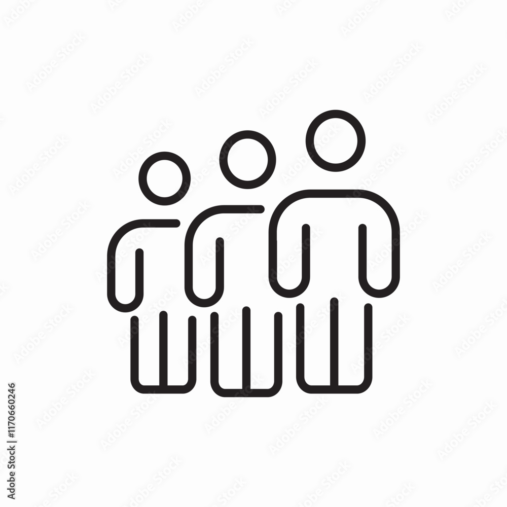 Team Group People Community Meeting Icon Vector Sign Team Group People Community Meeting Icon Vector Sign