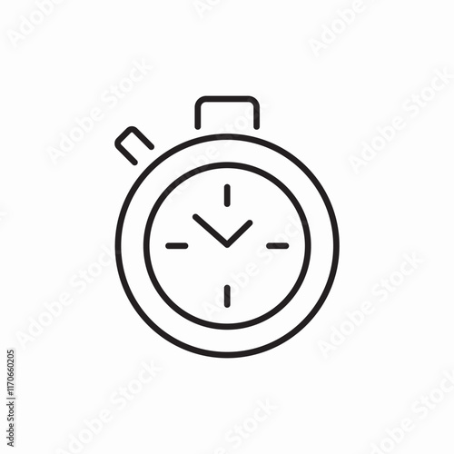 Time Clock Schedule Management Watch Icon Vector Sign
