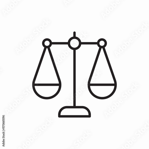 Financial Balance Justice Scale Law Icon Vector Sign