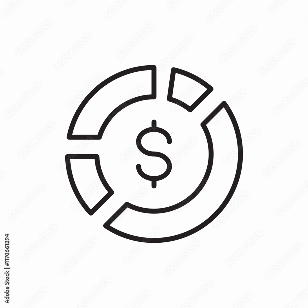 Money Circulation Financial Flow Cycle Icon Vector Sign Money Circulation Financial Flow Cycle Icon Vector Sign