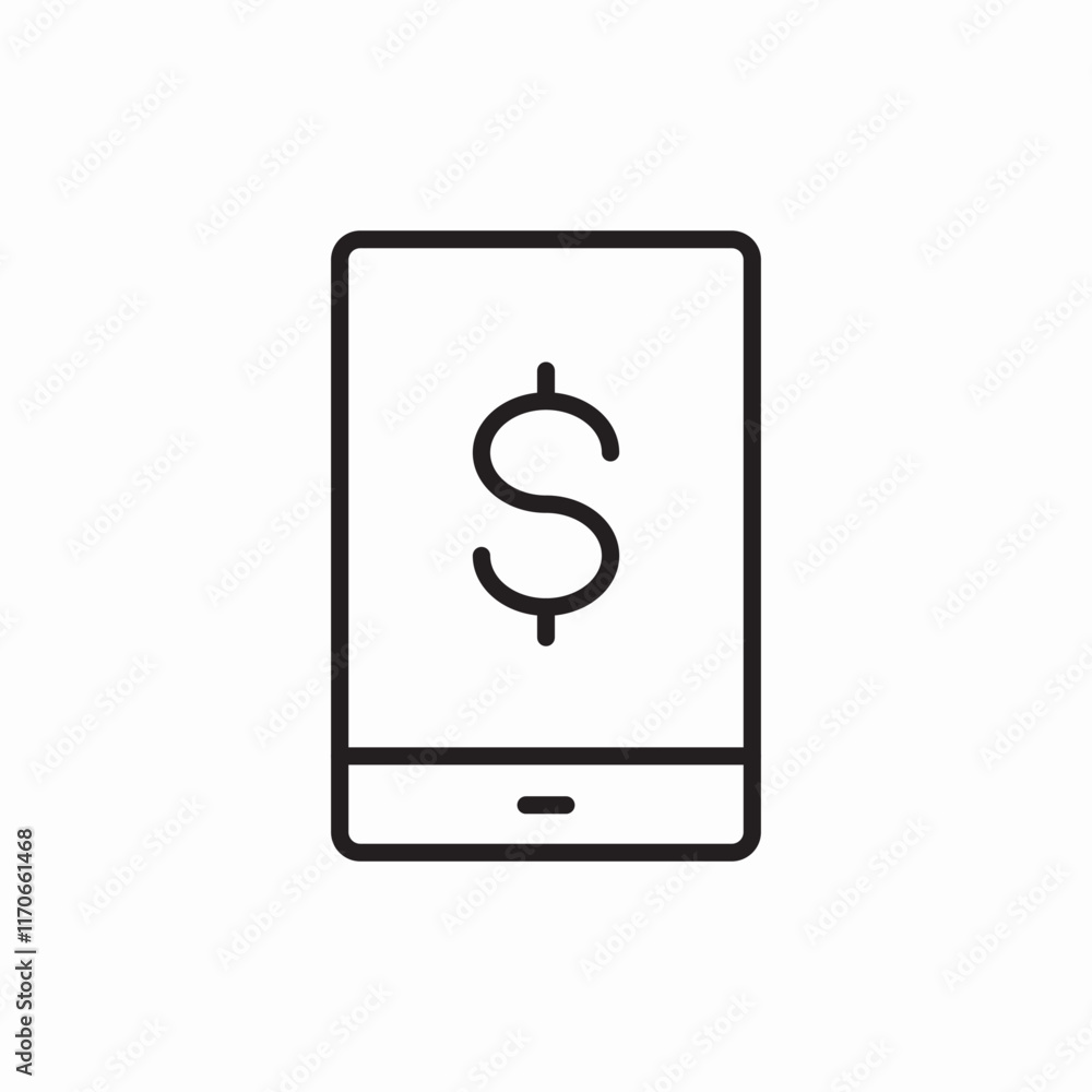Mobile Payment Digital Money Transaction Icon Vector Sign Mobile Payment Digital Money Transaction Icon Vector Sign