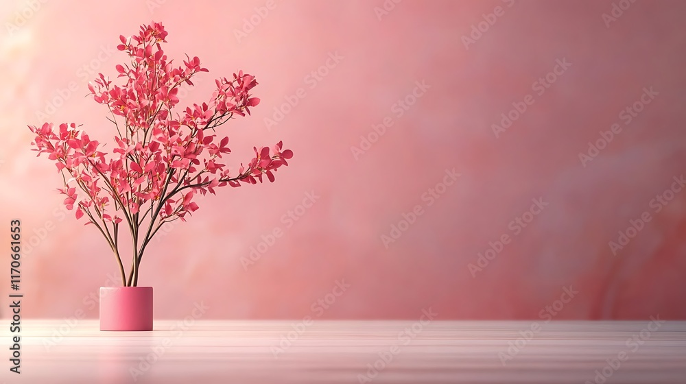 Obraz premium pink podium for Valentine's Day products
