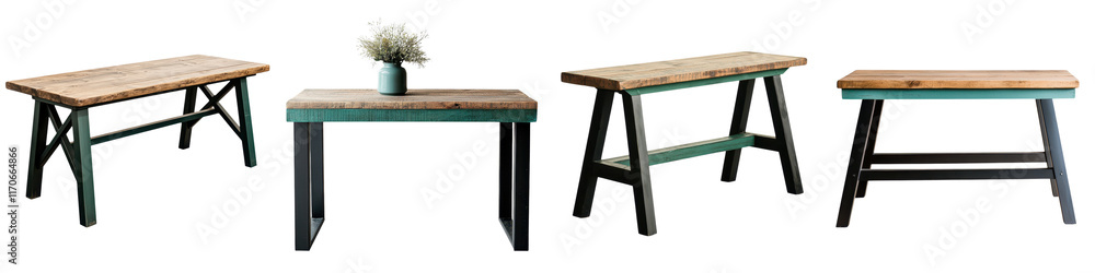 Rustic industrial style workbenches crafted with a mix of natural wood and sleek metal components perfect for home offices workshops or modern commercial spaces These versatile Rustic industrial style workbenches crafted with a mix of natural wood and sleek metal components perfect for home offices workshops or modern commercial spaces These versatile