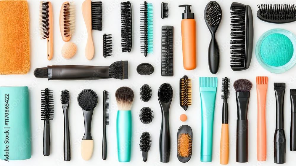 Obraz premium Hair Products Isolated on White Background for Beauty, Haircare, and Cosmetic Industry