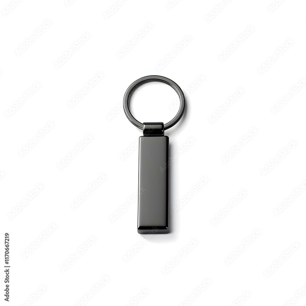 Black Metal Key Chain Mockup: Branding and Design Black Metal Key Chain Mockup: Branding and Design