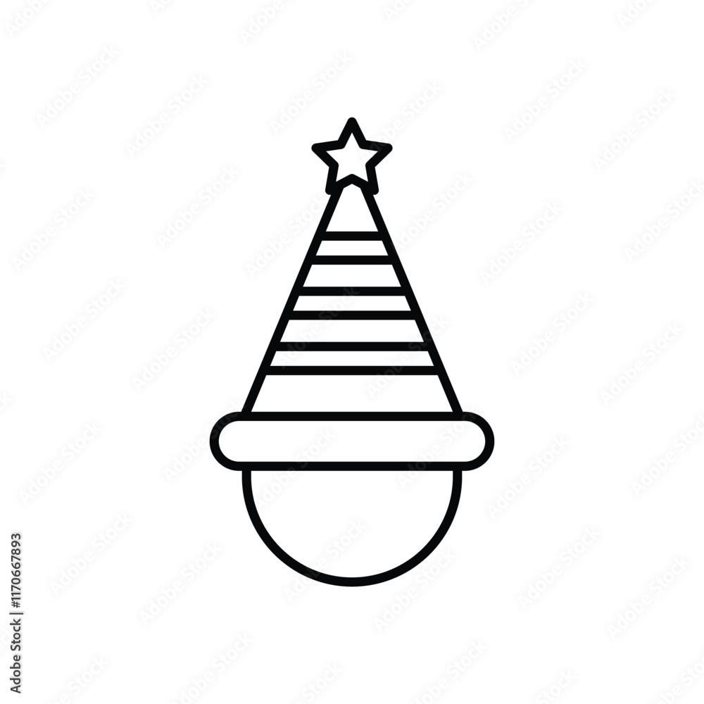 Party Hat vector icon stock illustration Party Hat vector icon stock illustration