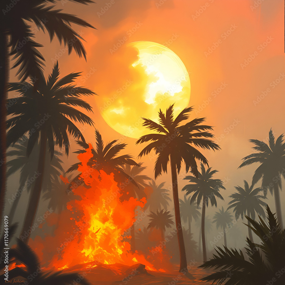 Obraz premium palm trees on the beach