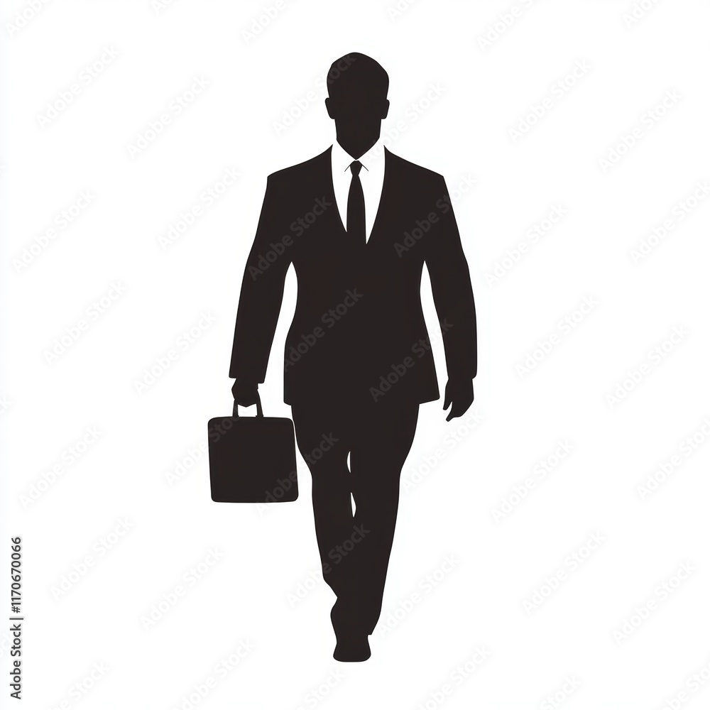 A man in a suit and tie is walking with a briefcase A man in a suit and tie is walking with a briefcase