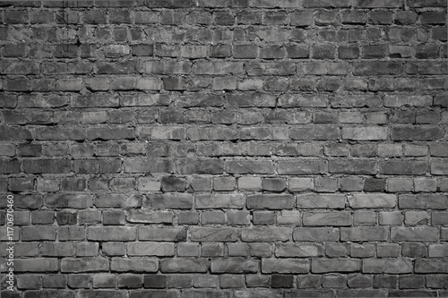 old grey brick wall close up