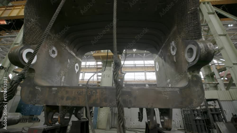 custom made wallpaper toronto digitalIndustrial Excavator Bucket in a Modern Manufacturing Facility for Heavy Equipment Production. Stock Clip