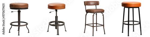 A versatile collection of stylish and functional bar stools  counter stools  and chairs in various materials  designs  and finishes to complement different interior settings photo