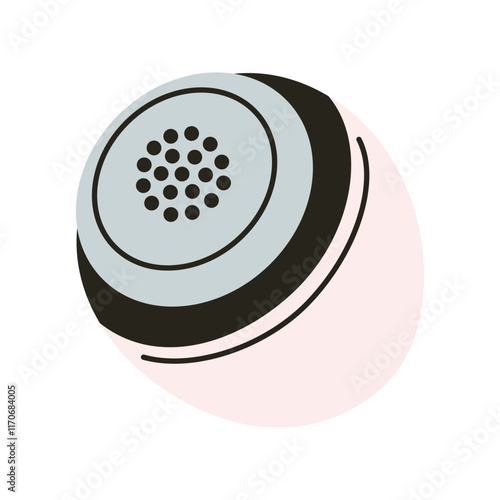 Fabric shaver vector illustration in flat cartoon style. Compact tool for removing fuzz, pilling, and lint from clothes. Modern household device, doodle for garment care and cleaning