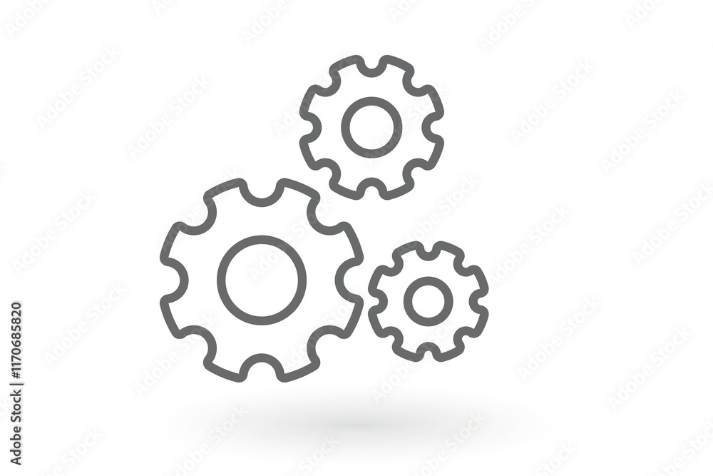 Cogwheel, preferences outline vector icon, Symbol, logo illustration settings icon Cogwheel symbol. Gear wheel vector Cogwheel, preferences outline vector icon, Symbol, logo illustration settings icon Cogwheel symbol. Gear wheel vector
