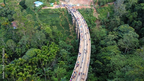 BREATHTAKING Drone View of 9 Arch Bridge  Ella Srilanka