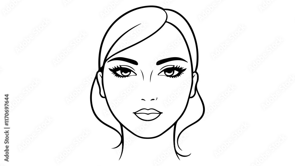 portrait of a woman, simple outline illustration of a woman face, woman head vector outline illustration, silhouette of a beautiful woman face portrait of a woman, simple outline illustration of a woman face, woman head vector outline illustration, silhouette of a beautiful woman face