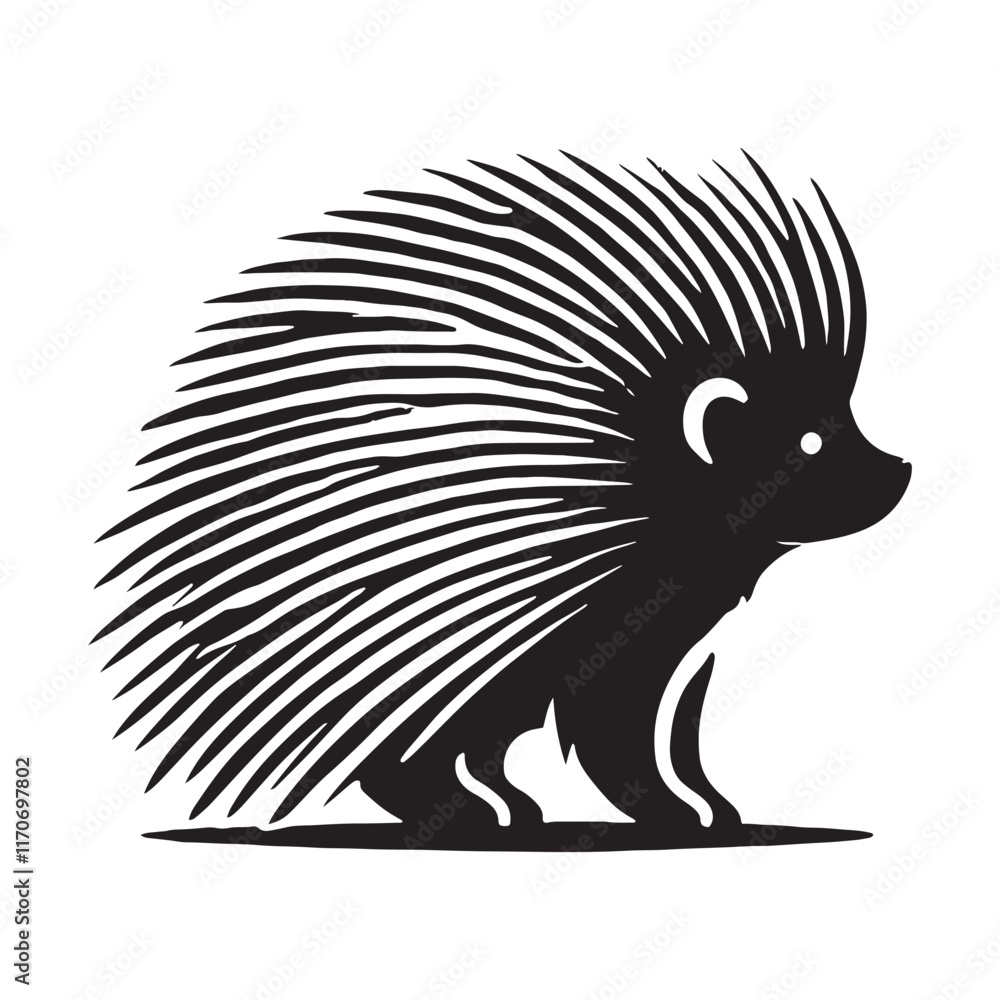 Unique porcupine silhouette for versatile design applications - Porcupine illustration - minimallest porcupine vector
Unique porcupine silhouette for versatile design applications - Porcupine illustration - minimallest porcupine vector