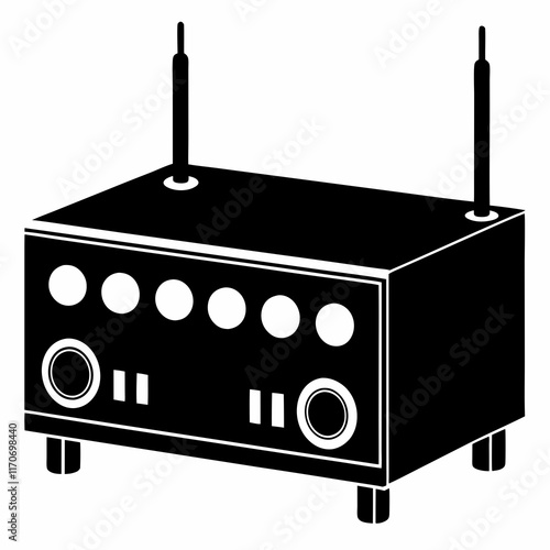 Signal Amplifier Silhouette Vector Art photo