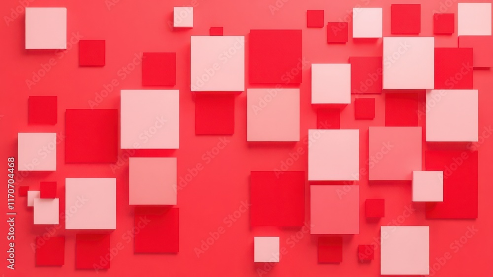 a close up of a red wall with white squares on it, red color theme a close up of a red wall with white squares on it, red color theme