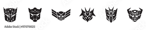 Transformers symbol sign head logo icon. Transformers Logo Vector High Resolution. EPS 10