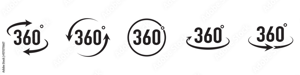 360 degrees arrow, rotate around set icon. Circle signs vertical, horizontal and diagonal view with arrows rotation to 360 degrees. Virtual reality. Rotate cycle, circular moving symbol. EPS 10 360 degrees arrow, rotate around set icon. Circle signs vertical, horizontal and diagonal view with arrows rotation to 360 degrees. Virtual reality. Rotate cycle, circular moving symbol. EPS 10