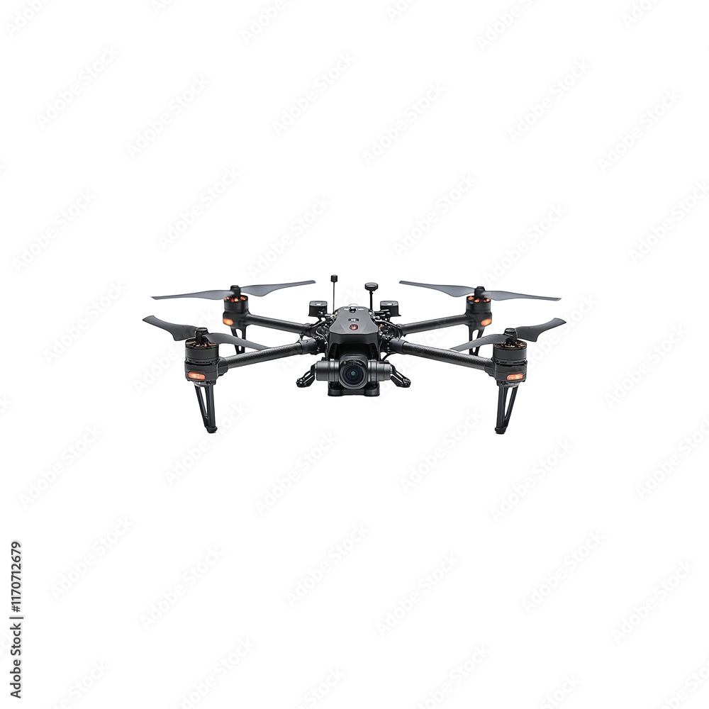 A drone with multiple rotors and a camera, designed for aerial photography and videography. A drone with multiple rotors and a camera, designed for aerial photography and videography.