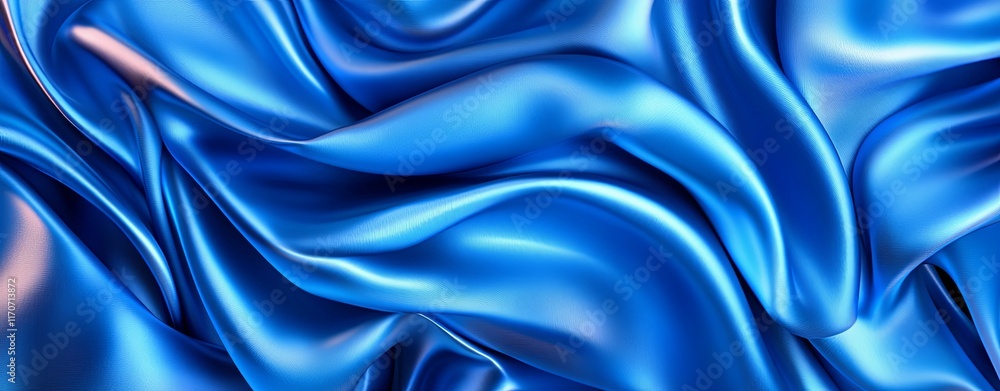 Obraz premium Silky Blue Sapphire Fabric with Radiant Sheen