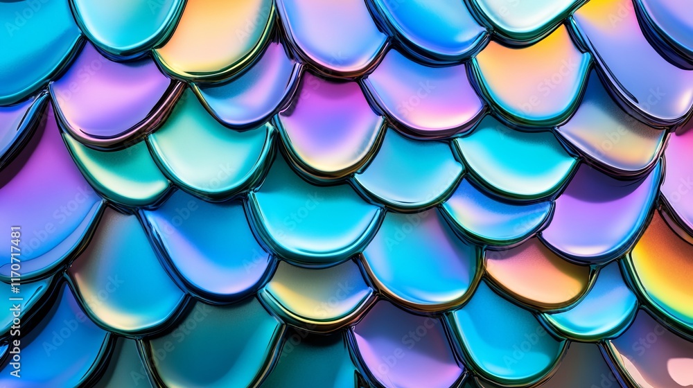 Shimmering Iridescent Fish Scale Texture Shimmering Iridescent Fish Scale Texture