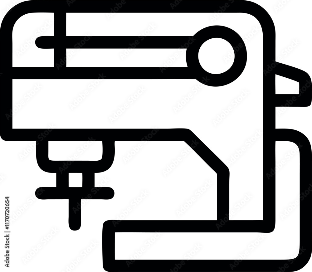sewing machine black line icon vector.eps sewing machine black line icon vector.eps