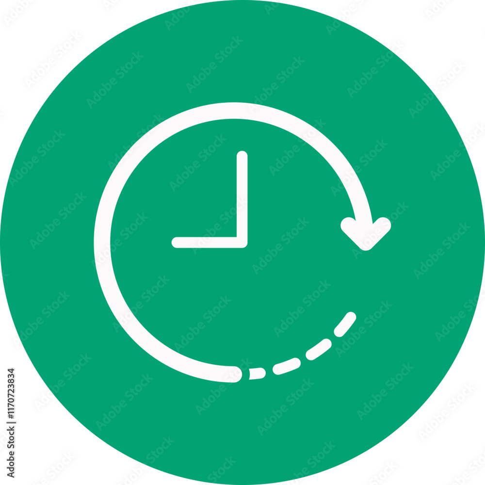Wall Clock glyph circle icon Wall Clock glyph circle icon